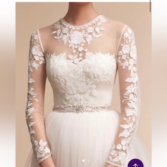 BHLDN Catherine Deane Lace bridal bodysuit size US4 - Picture 1 of 14